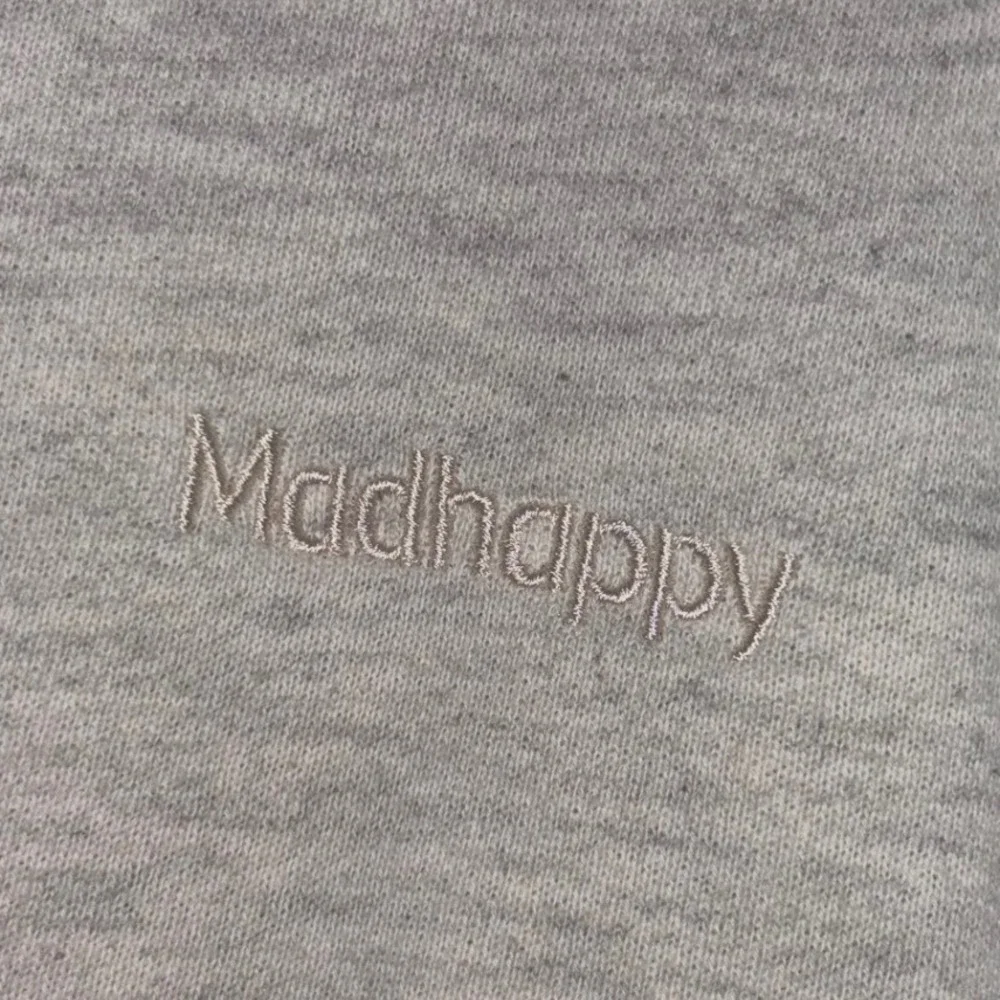 Madhappy Mens Heritage Crewneck Sweatshirt Heather‎ Grey Embroidered Logo Large
